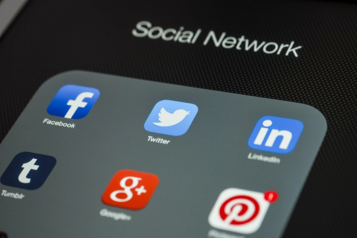 social media icon on a mobile device